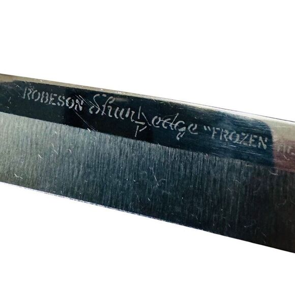 6 Robeson Shur Edge Frozen Heat 751 4.5" Blade Wood Handle Steak Knife Table Set - Picture 6 of 11
